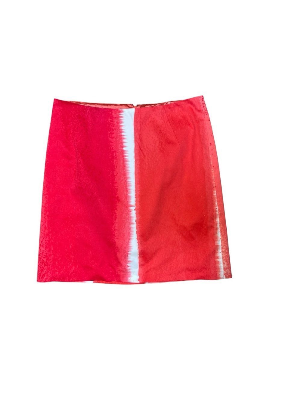 NWT Tahari Behnaz Skirt Size 6 Tea Berry Peach Freeze Watercolor Print MSRP $248